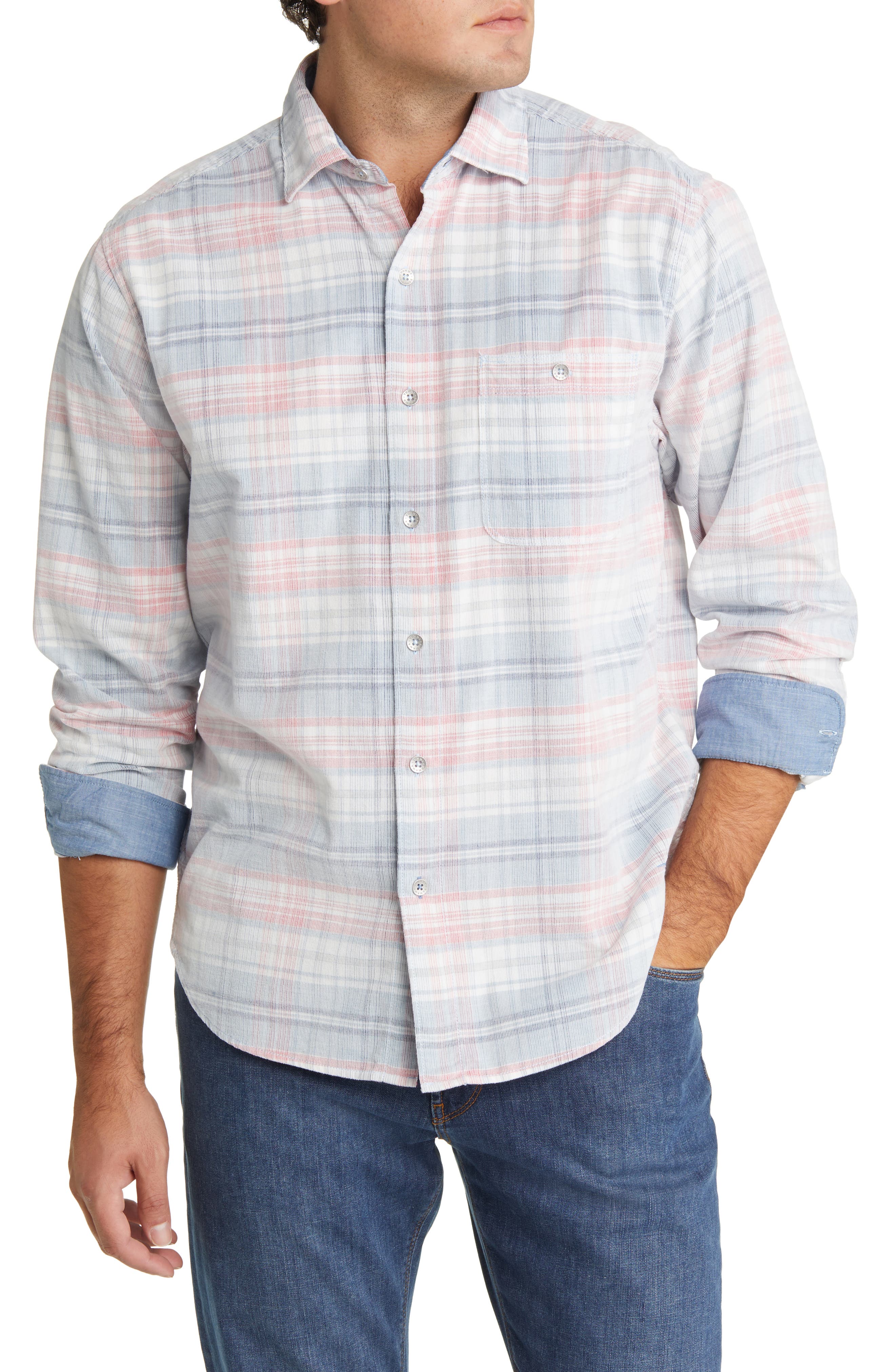 Tommy Bahama Coastline Plaid Cotton Corduroy ButtonUp Shirt Nordstrom
