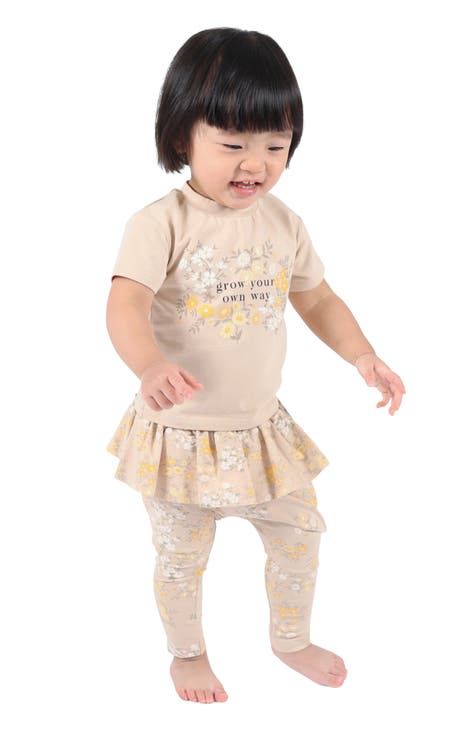 Grow Your Own Way Floral Graphic T-Shirt & Leggings Set (Baby)