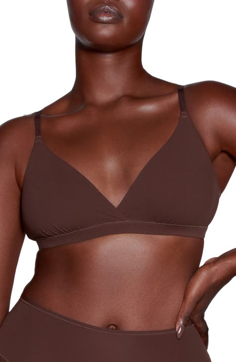 SKIMS fits everyone t-shirt bra lightly lined underwire chocolate brown 44A  3X