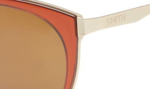 Smith Somerset 53mm Polarized Cat Eye Sunglasses In Amber/polarized Brown