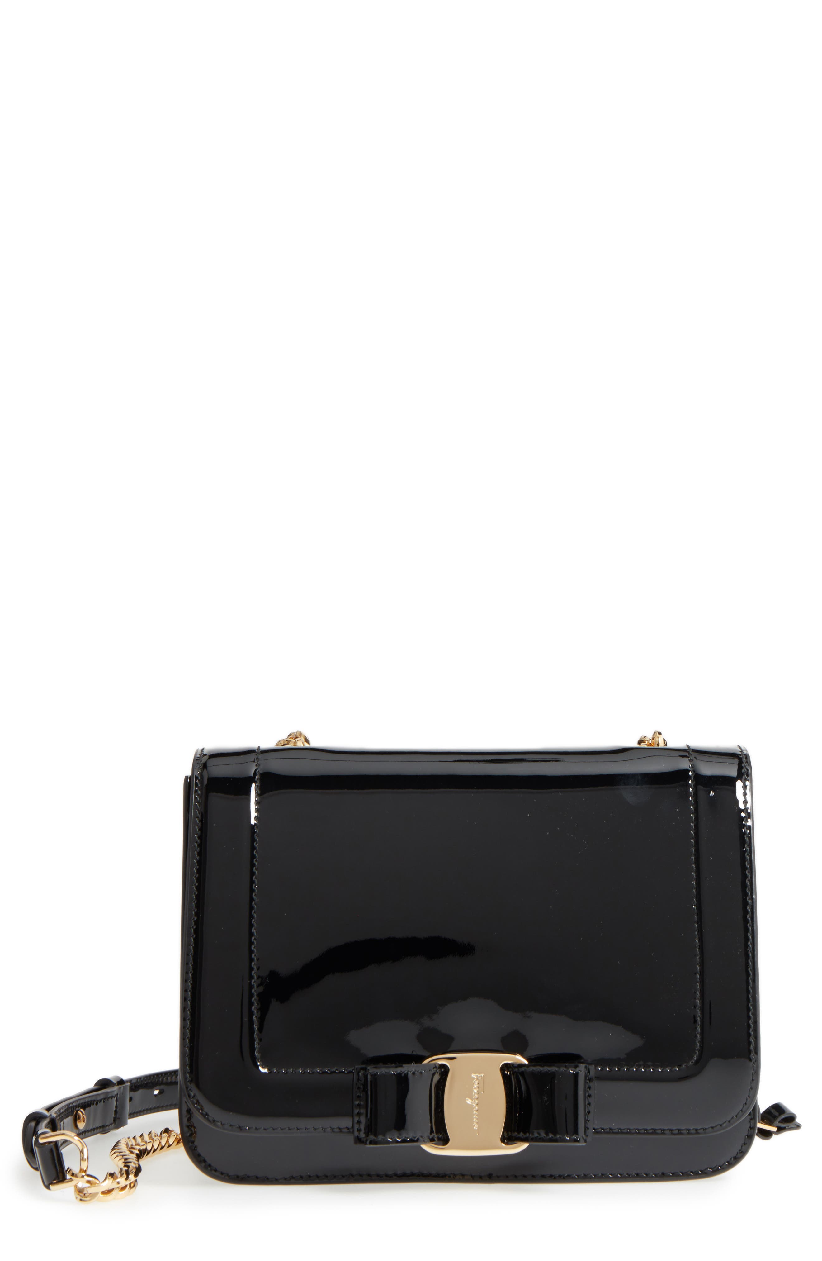 salvatore ferragamo patent leather bag