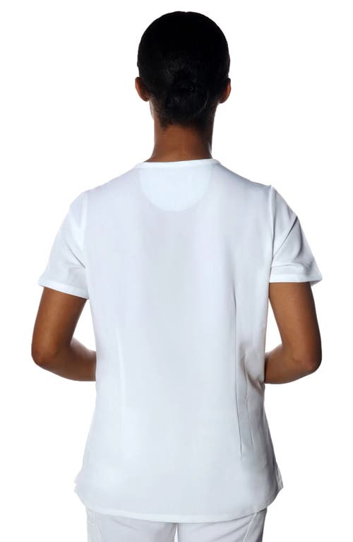 Shop Members Only Palermo 4-pocket Scrub Top In White