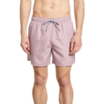 Ted Baker London Octagon Swim Trunks, Pink