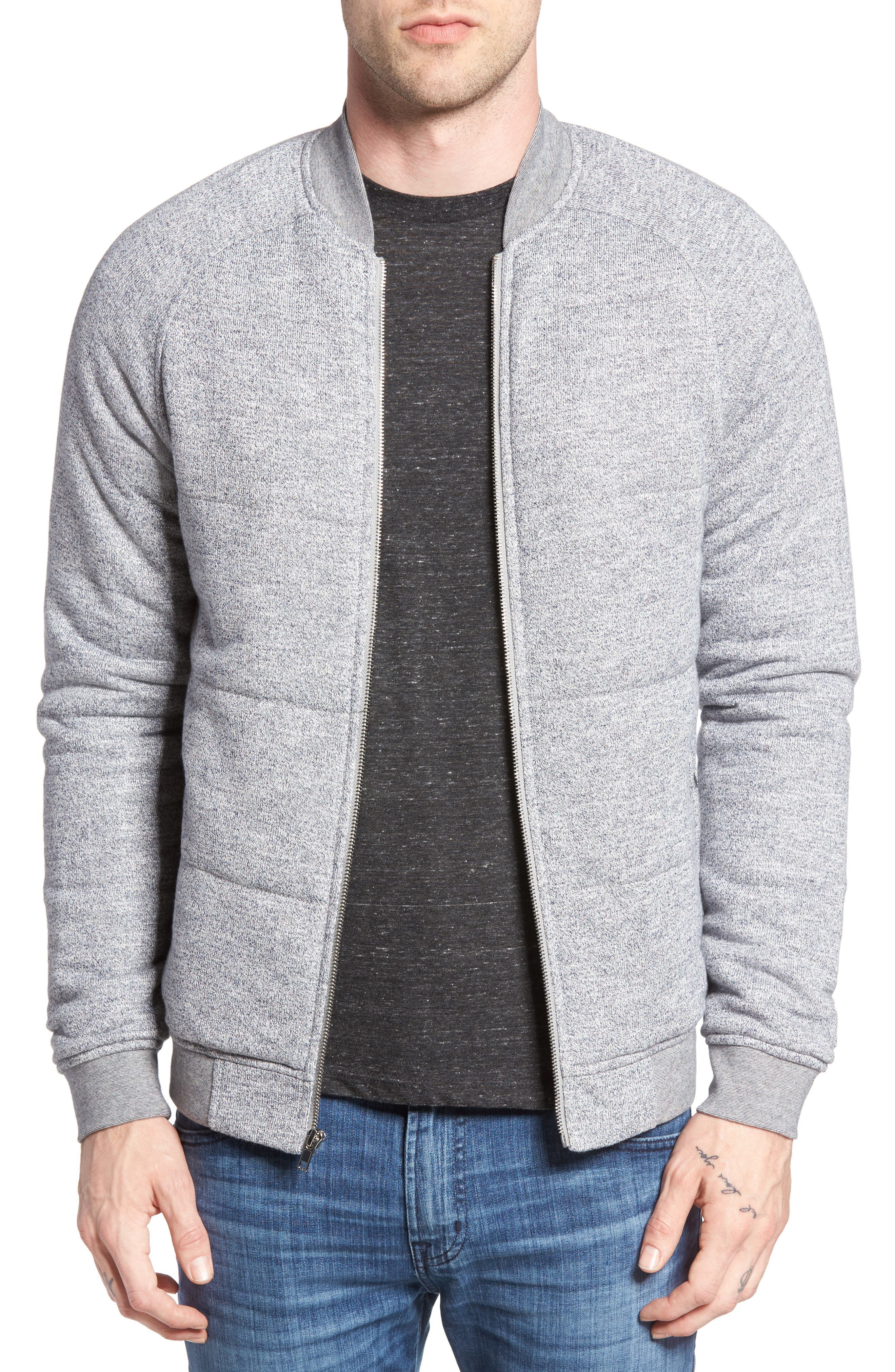 Kane & Unke Quilted Knit Bomber Jacket Nordstrom