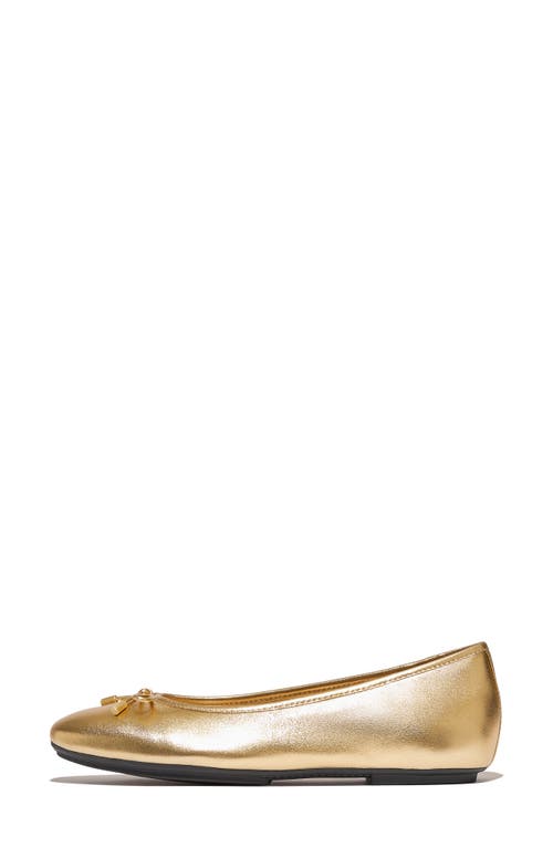 Shop Fitflop Delicato Ballet Flat In Old Gold