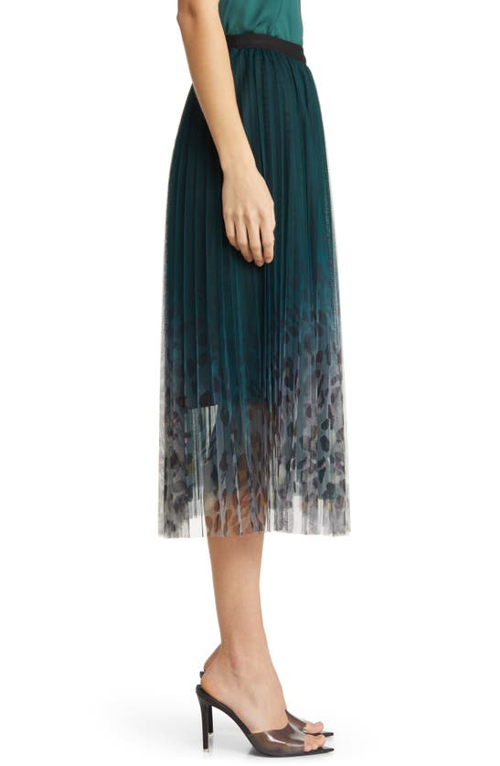 Shop Nikki Lund Elizabeth Pleated Skirt In Green