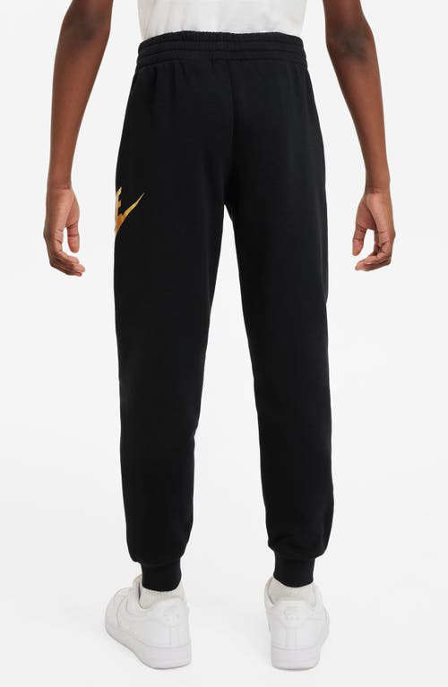 Shop Nike Kids' Sportswear Club Fleece Joggers In Black/metallic Gold