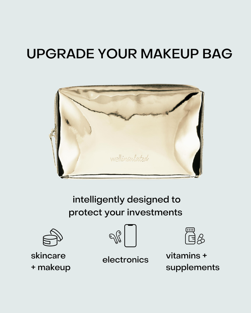 Shop Wellinsulated Performance Beauty Bag In Gold