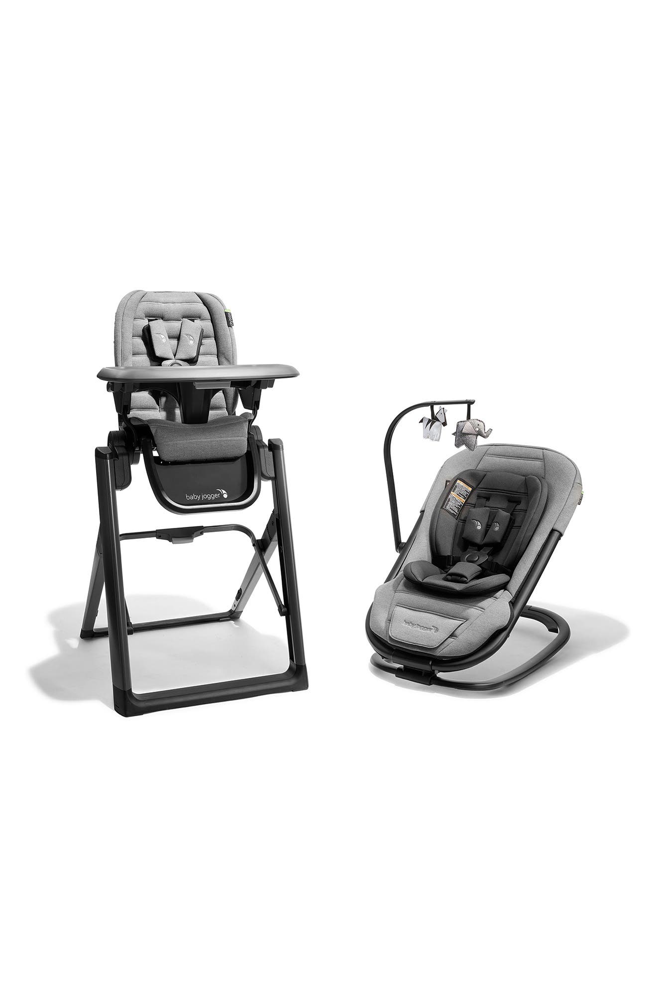 Baby Jogger Cozy Home Essentials Package with City Bistro High Chair & City Sway Bouncer