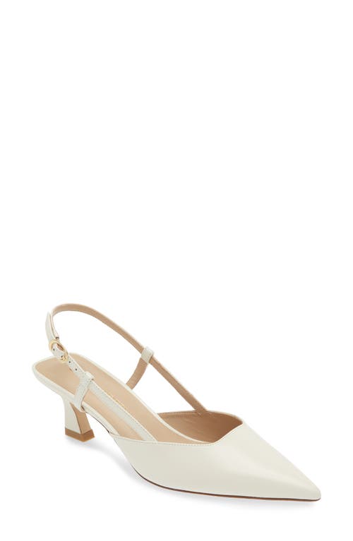 Stuart Weitzman Vinnie 50 Slingback Pump In Cream