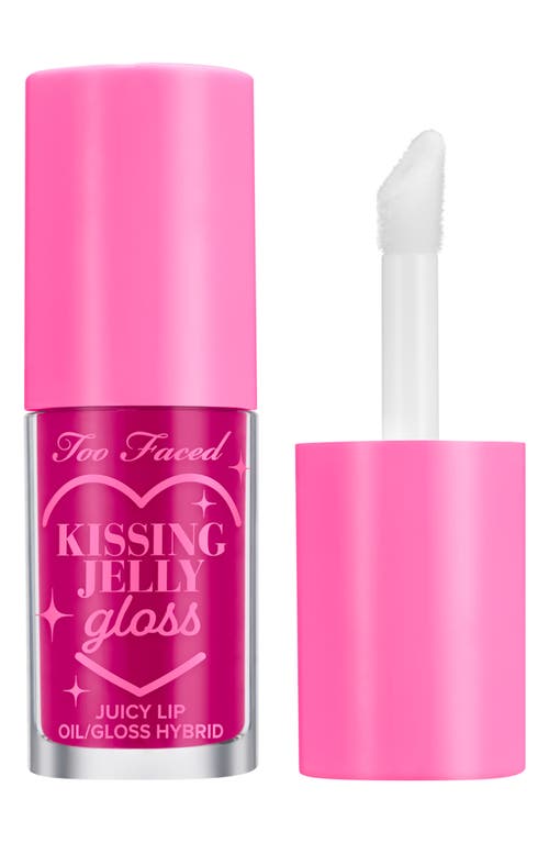Too Faced Kissing Jelly Lip Oil Gloss in Raspberry at Nordstrom