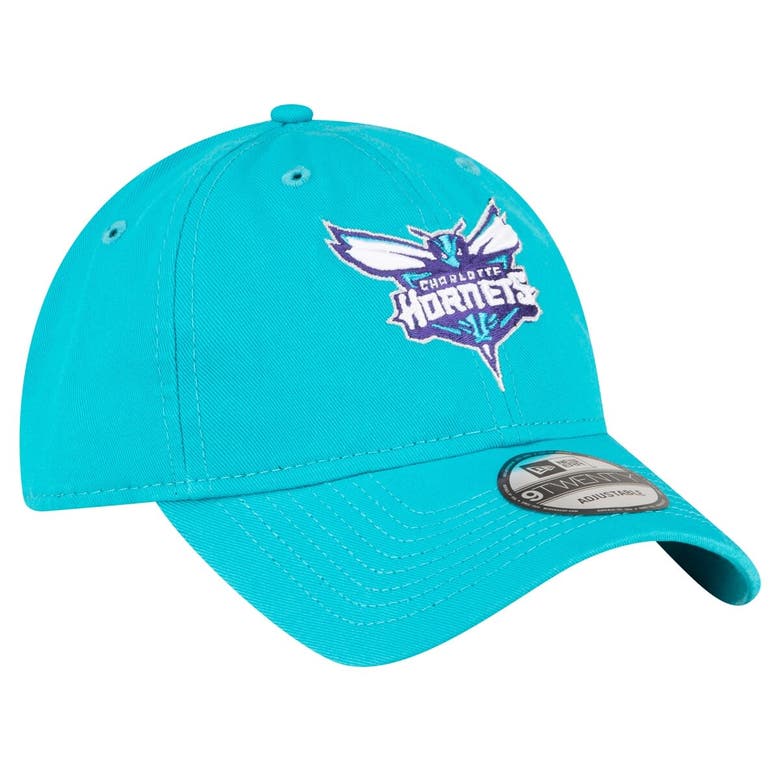 Shop New Era Teal Charlotte Hornets Team 2.0 9twenty Adjustable Hat