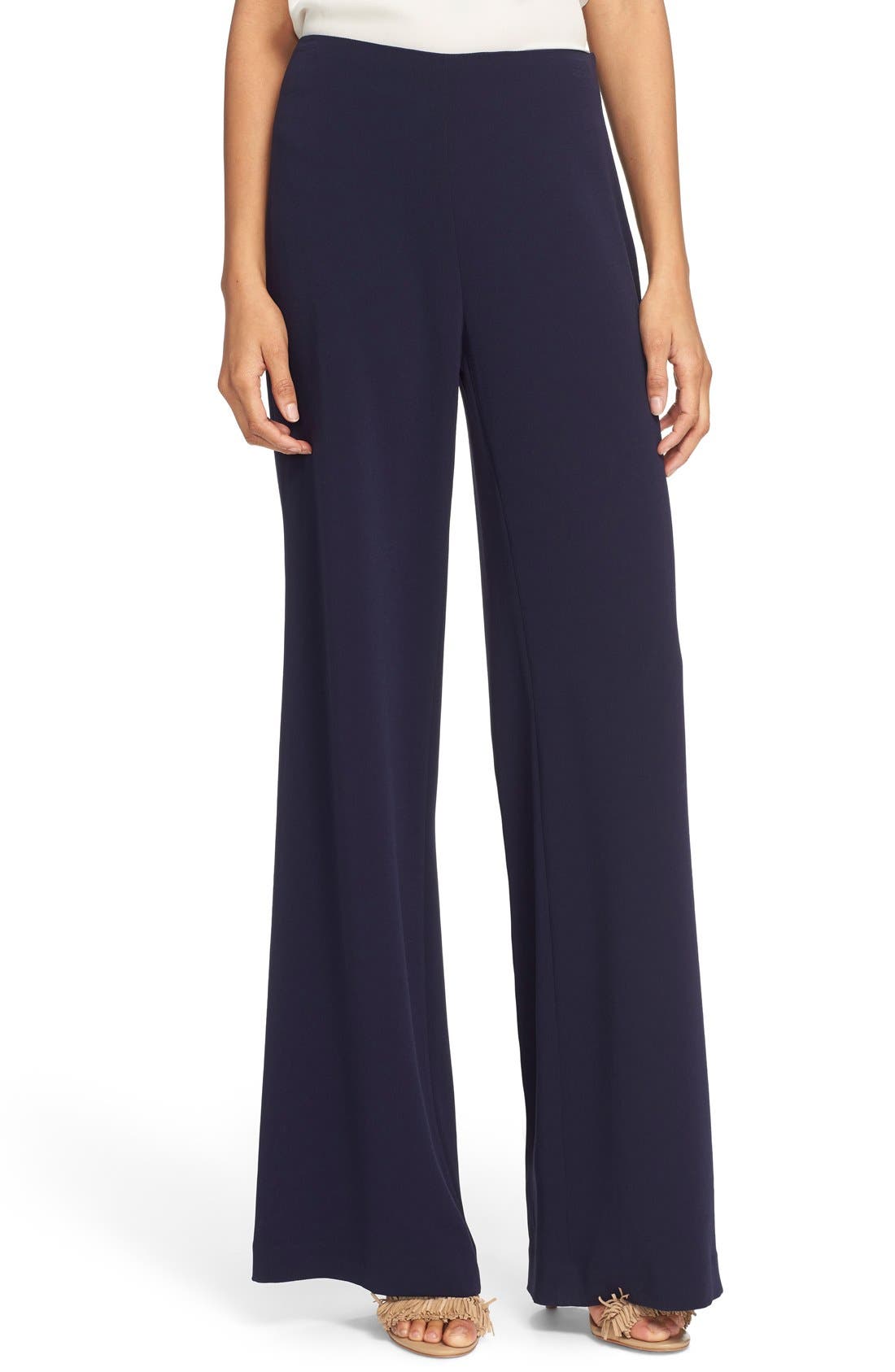 Diane von Furstenberg 'Preston' Wide Leg Crepe Pants Nordstrom