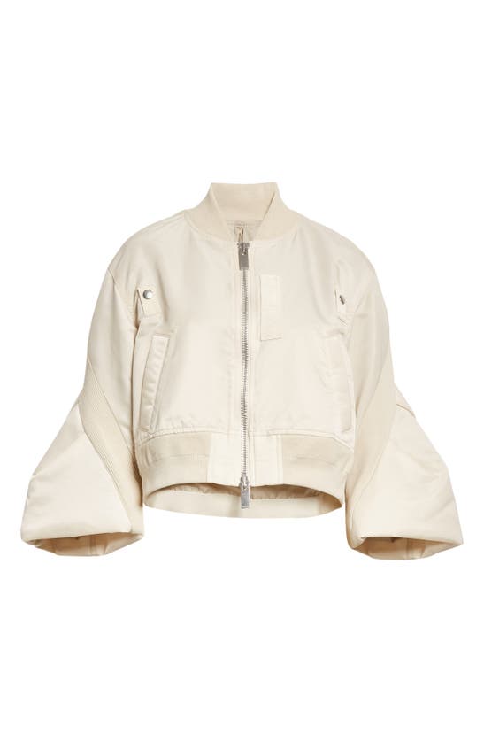 Sacai Giaccone Nylon Twill Blouson In White | ModeSens