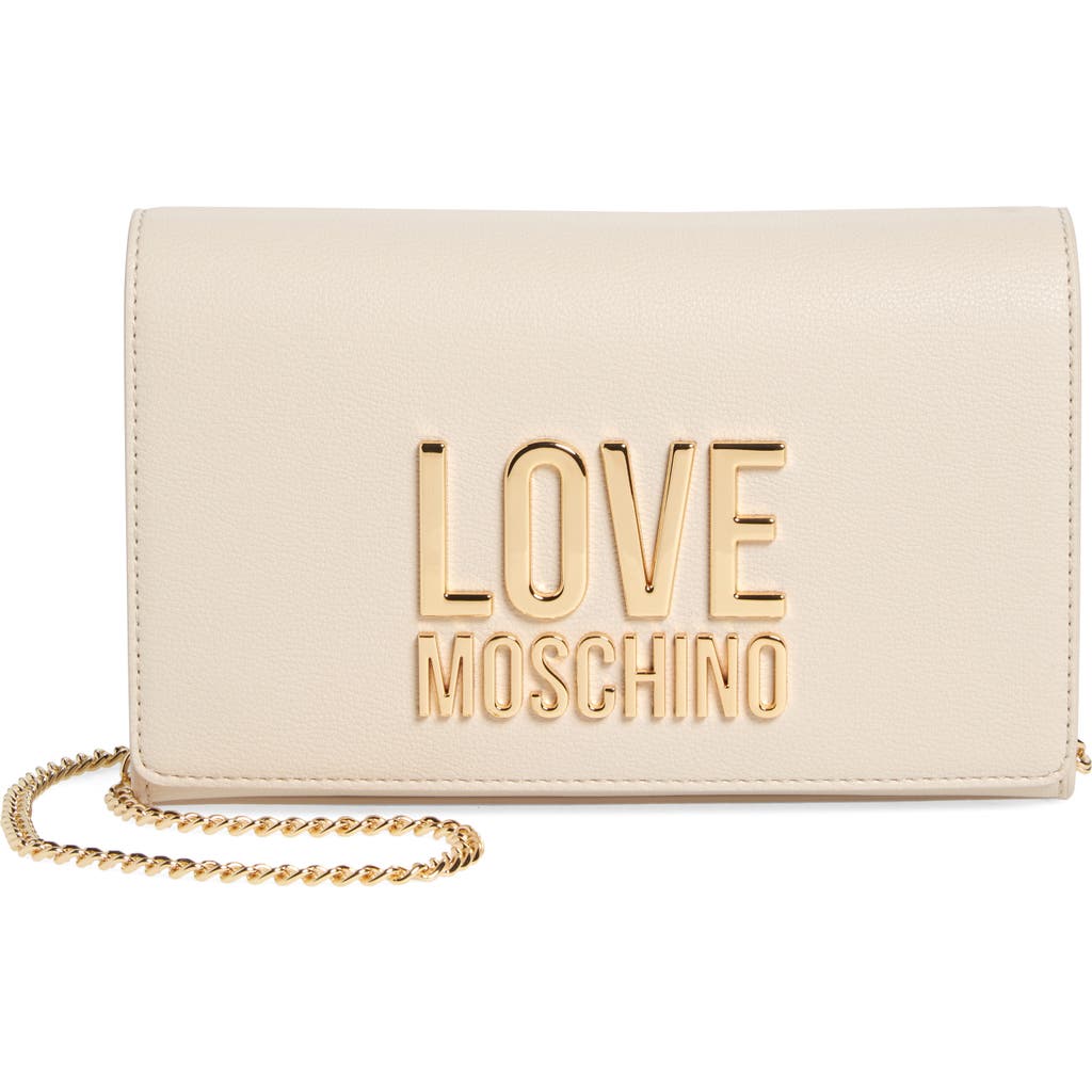 Love Moschino Logo Flap Shoulder Bag In Pink
