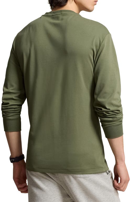 Shop Polo Ralph Lauren Soft Touch Long Sleeve Cotton T-shirt In Garden Trail