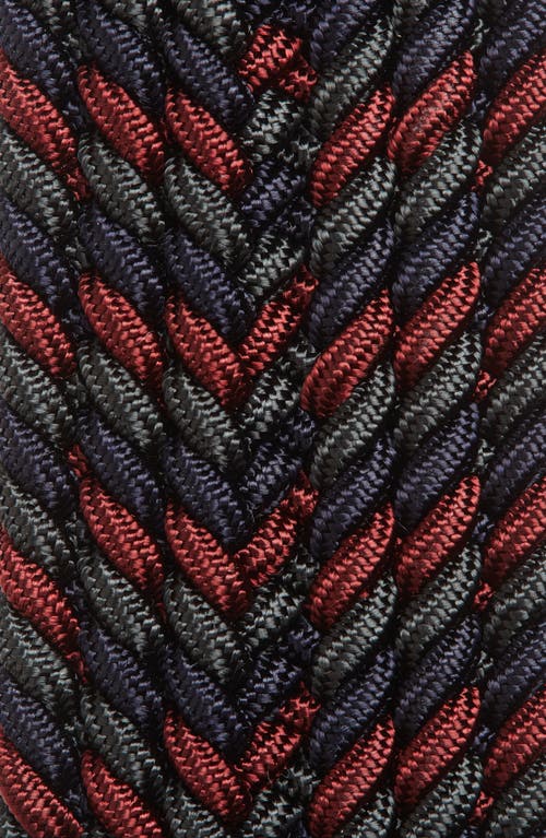 Shop Torino Woven Belt In Navy/burgundy/grey