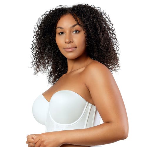 Parfait Elissa Full Busted Strapless Bustier In Pearl White
