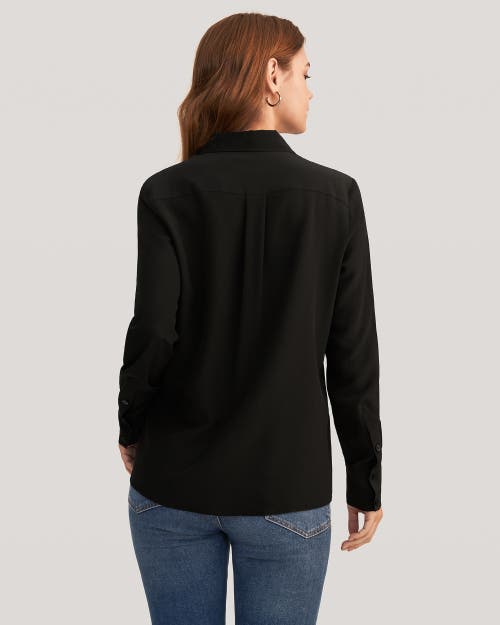 Lilysilk Wrinkle Free Basic Silk Shirt In Black