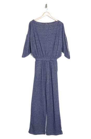 Go Couture Raglan Sleeve Jumpsuit In Navy