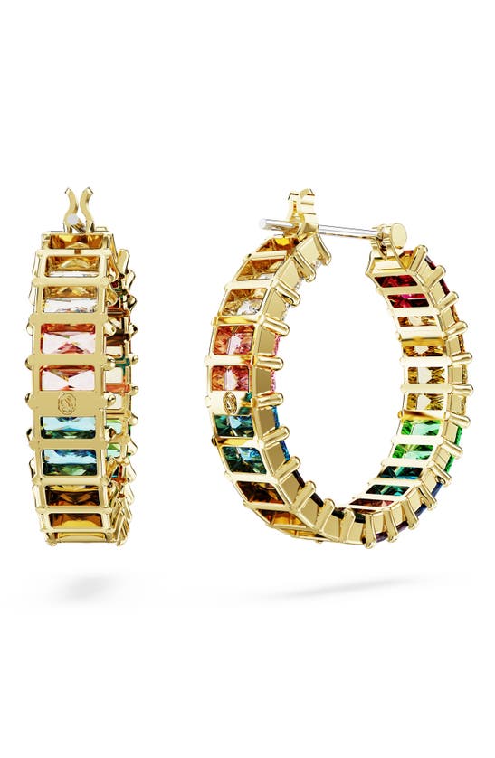 Shop Swarovski Matrix Pride Hoop Earrings In Multicolored