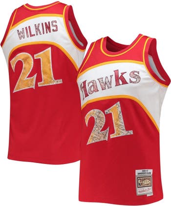 Women's Mitchell & Ness Dominique Wilkins Red Atlanta Hawks Hardwood Classics Swingman Jersey Size: Small