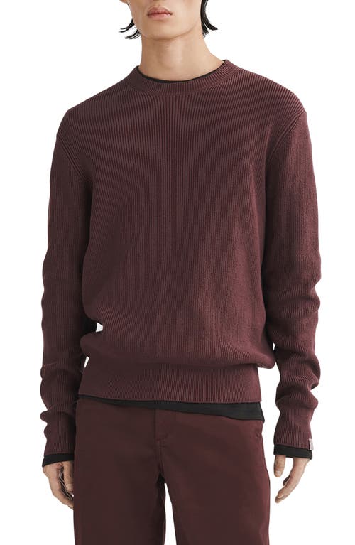 rag & bone Dexter Rib Sweater Chocobro at Nordstrom,