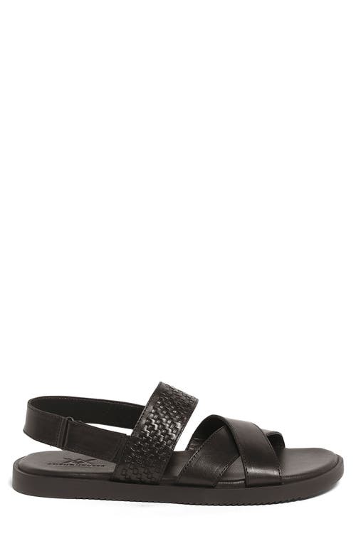 Anthony Veer Men's Mumbai Cross Strap Comfort Sandals In Black