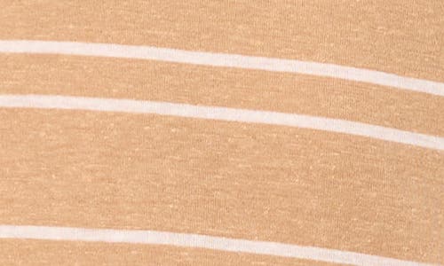 Cece Stripe Crewneck Tank Top In Pecan Brown