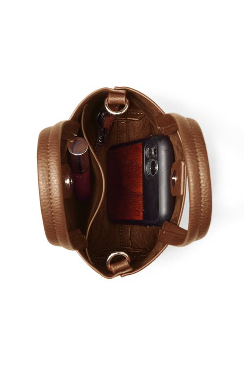 Lands' End Faux Leather Crossbody Bag In Dark Caramel