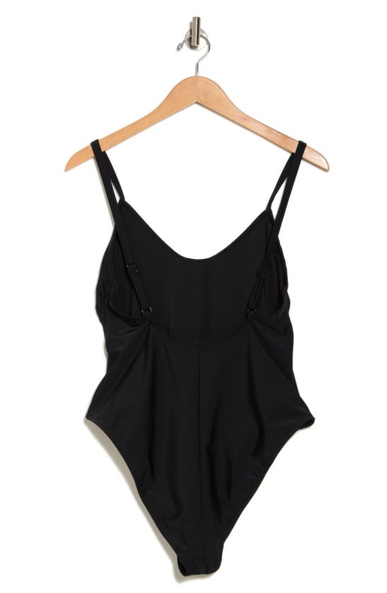Shop Good American Always Sunny One-piece Swimsuit In Black001