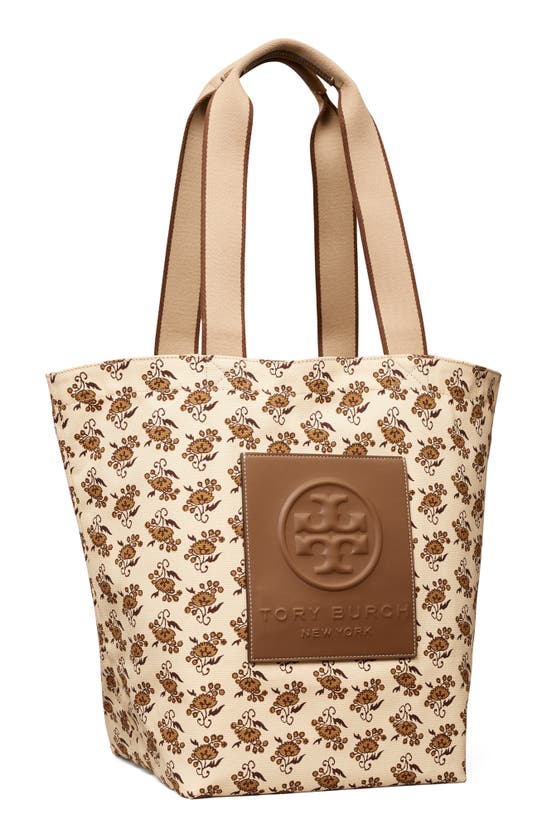 Shop Tory Burch Gracie Print Canvas Tote In Curly Ditsy