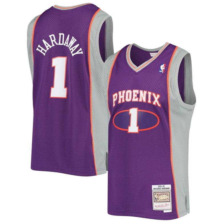 Men's Mitchell & Ness Penny Hardaway Purple Phoenix Suns 2001/02 Hardwood Classics Swingman Jersey Size: Small