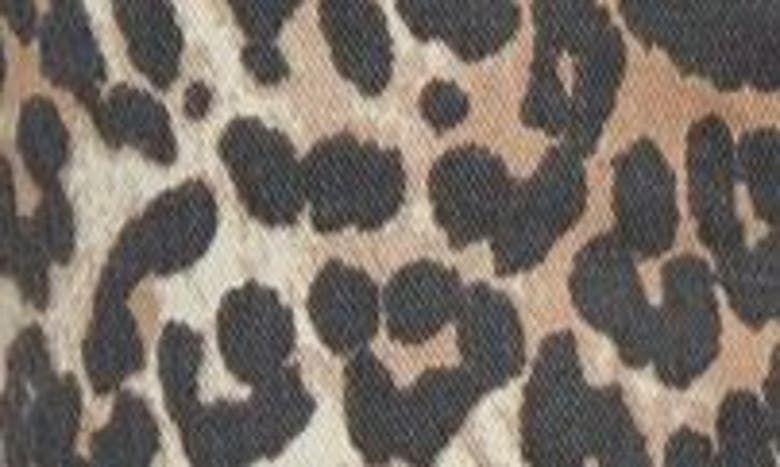 GANNI GANNI BETZY LEOPARD STRETCH ORGANIC COTTON CROP JEANS