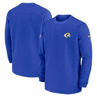 Men's Nike Powder Blue Los Angeles Chargers 2023 Sideline Throwback Heavy Brushed Waffle Long Sleeve Top Size: Small
