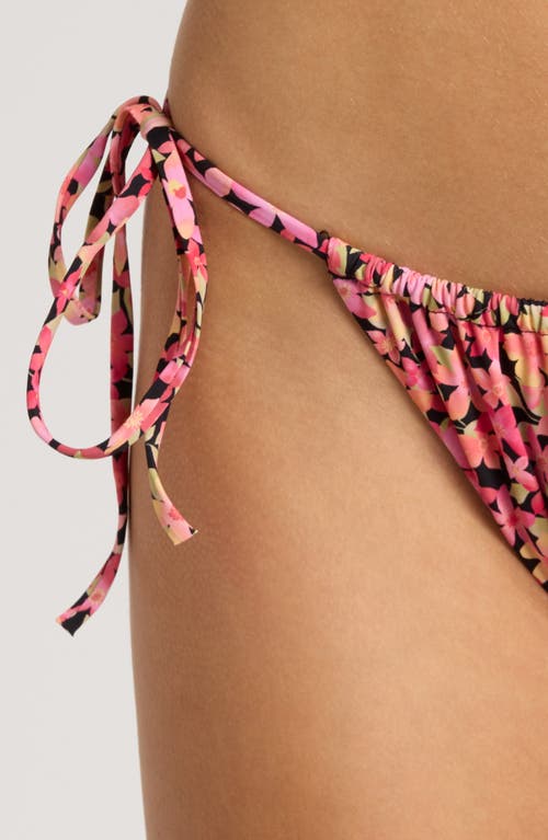 Shop Billabong Love Army Bells Side Tie Bikini Bottoms In Pink Multi