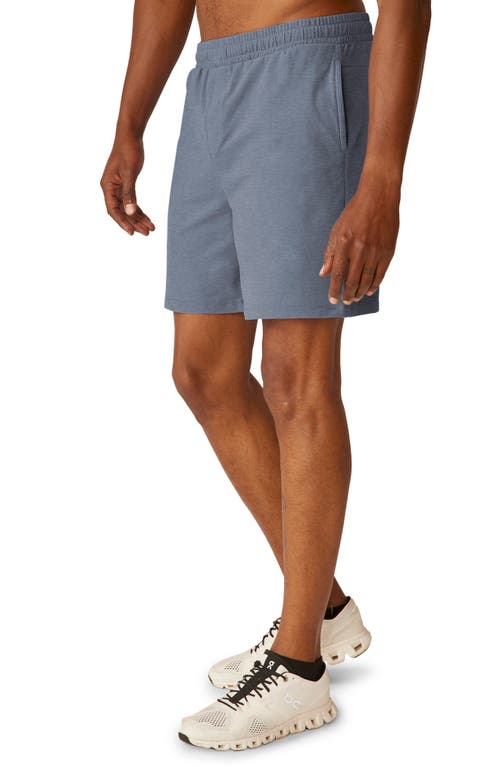Beyond Yoga Take It Easy Sweat Shorts In Shadow Blue Heather