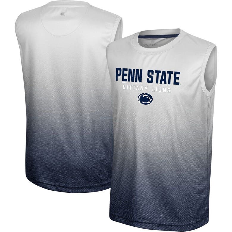 Colosseum Kids' Youth  White/navy Penn State Nittany Lions Max Tank Top