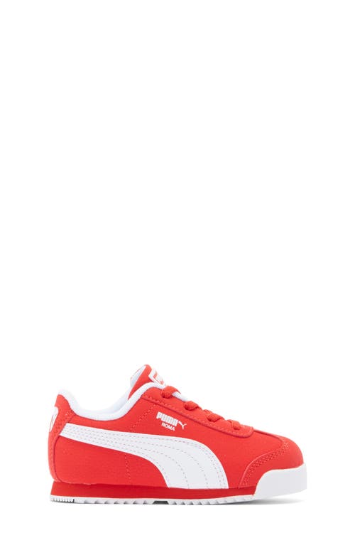 Puma Kids' Roma Reversed Sneaker In For All Time Red- White