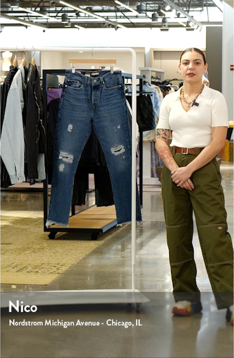 Levi's® Wedgie Ripped High Waist Crop Straight Leg Jeans Nordstrom
