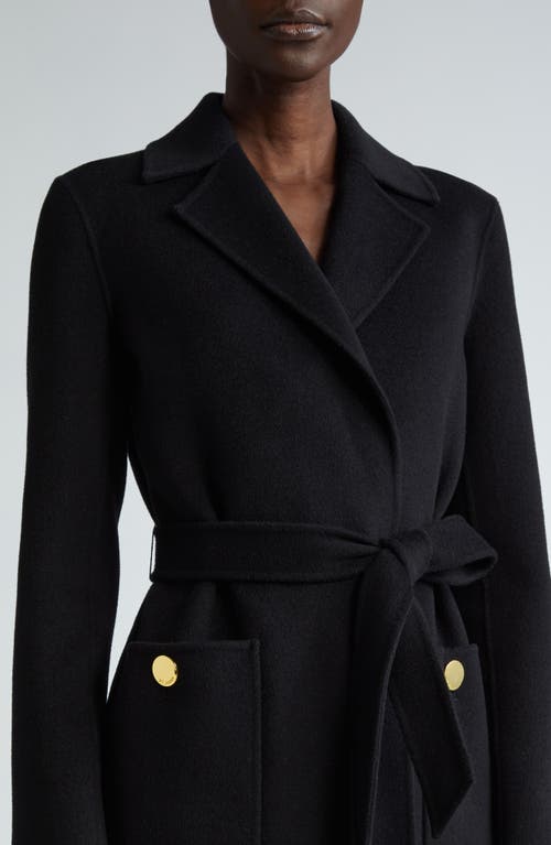 St John St. John Collection Belted Wool & Cashmere Coat In Black