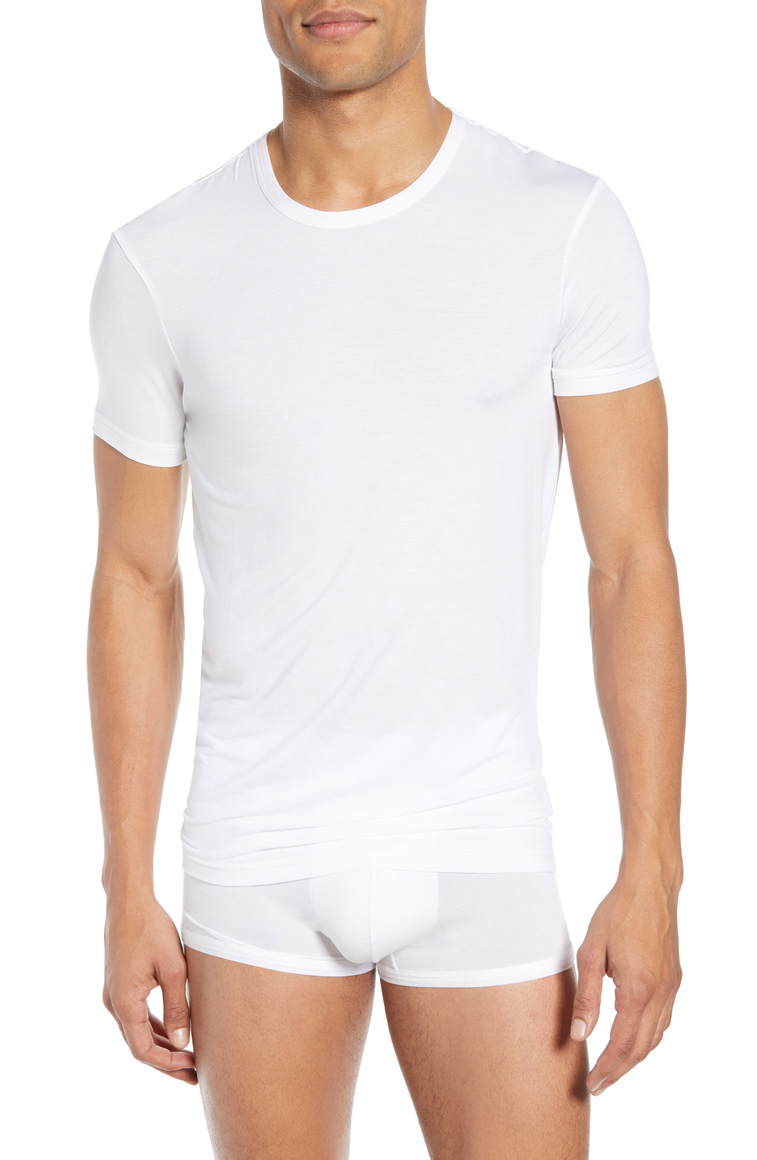 UPC 011531583450 product image for Men's Calvin Klein Ultrasoft Modal Blend Crewneck T-Shirt, Size Medium - White | upcitemdb.com