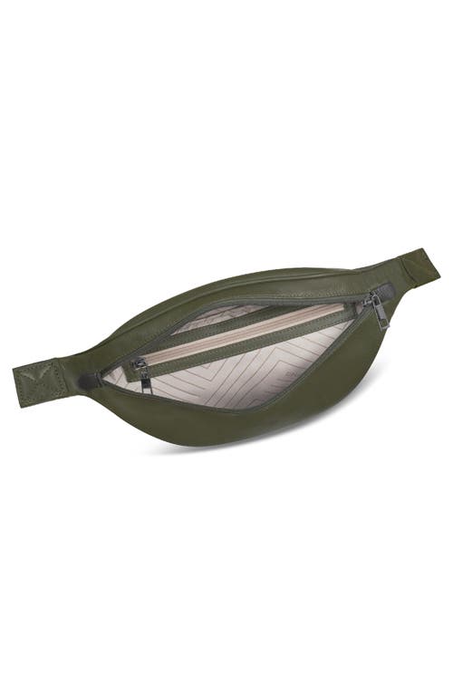 Champs Leather Belt Bag In Khaki