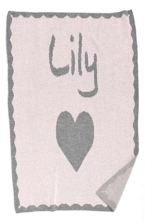 Butterscotch Blankees 'Heart' Personalized Crib Blanket in Pink at Nordstrom, Size Large