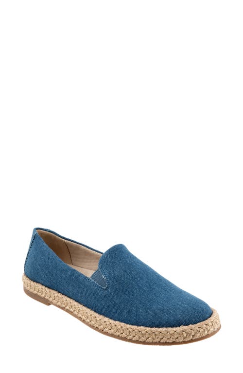 Trotters Poppy Espadrille Flat Bluejean Text at Nordstrom,