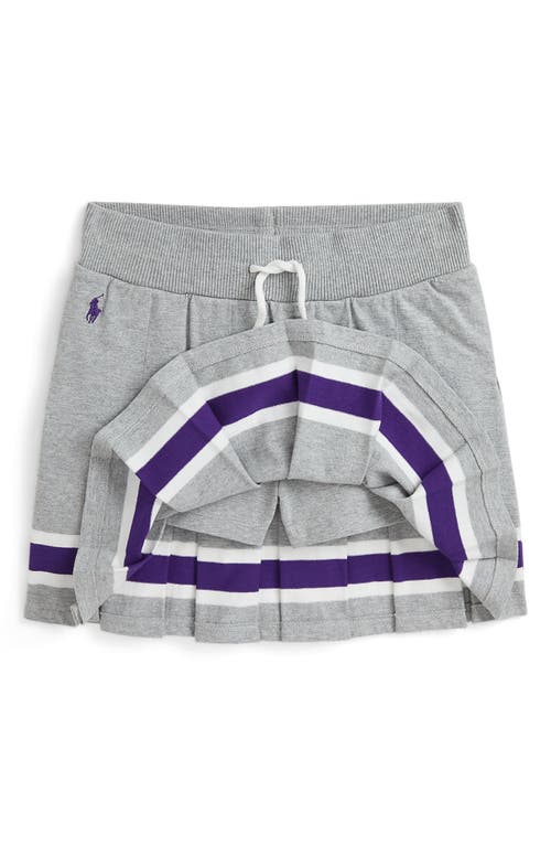 Shop Polo Ralph Lauren Kids' Pleated Tennis Skirt In Andover Heather/purple