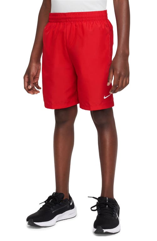 Shop Nike Kids' Dri-fit Multi+ Shorts In University Red/white