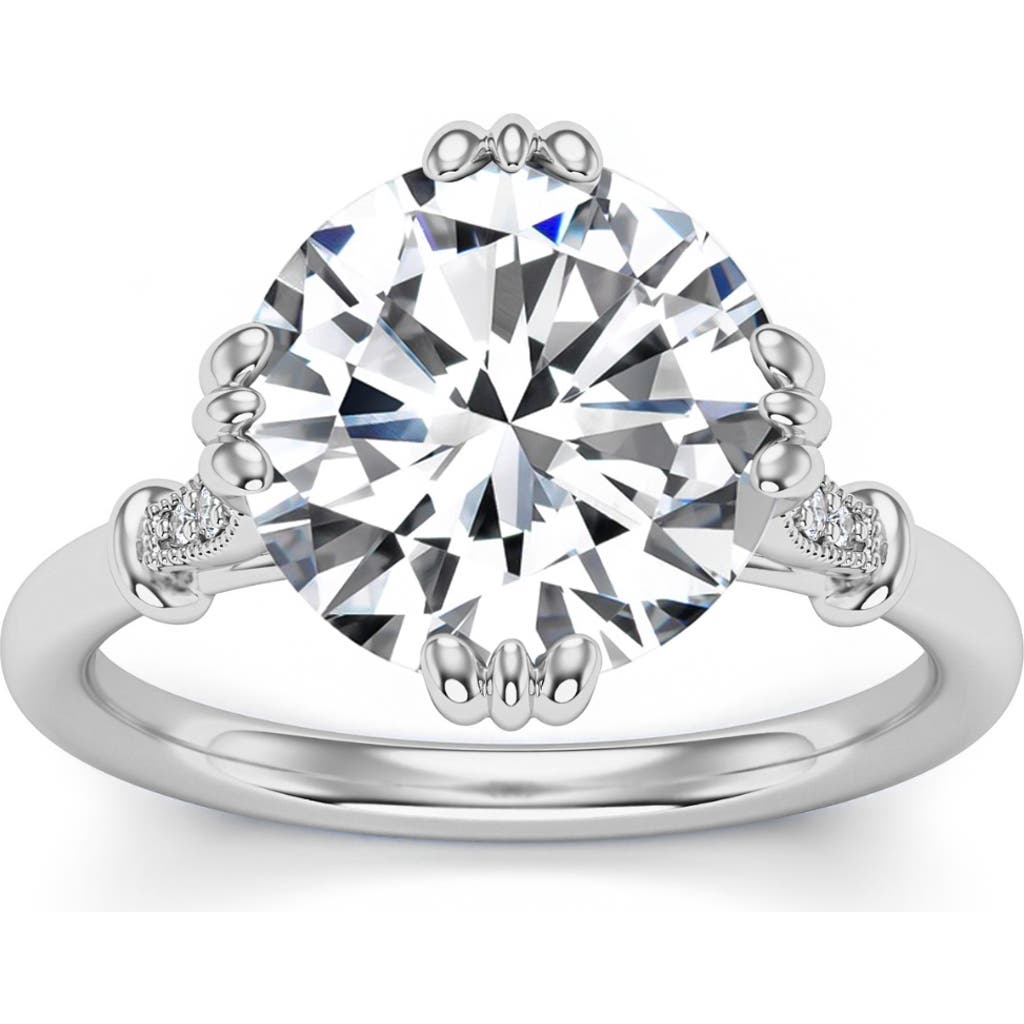 Bliss Diamond Certified 5.10ct Round Diamond 14k White Gold Engagement Ring Lab Grown In 14k White Gold