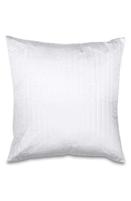 Signoria Firenze Sienna Knife Edge 300 Thread Count Quilted Euro Sham In White