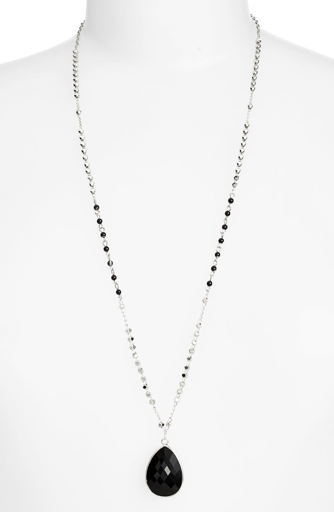 Nordstrom Long Beaded Stone Pendant Necklace Nordstrom
